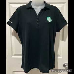 Starbucks Coffee SS polo ladies top -L-